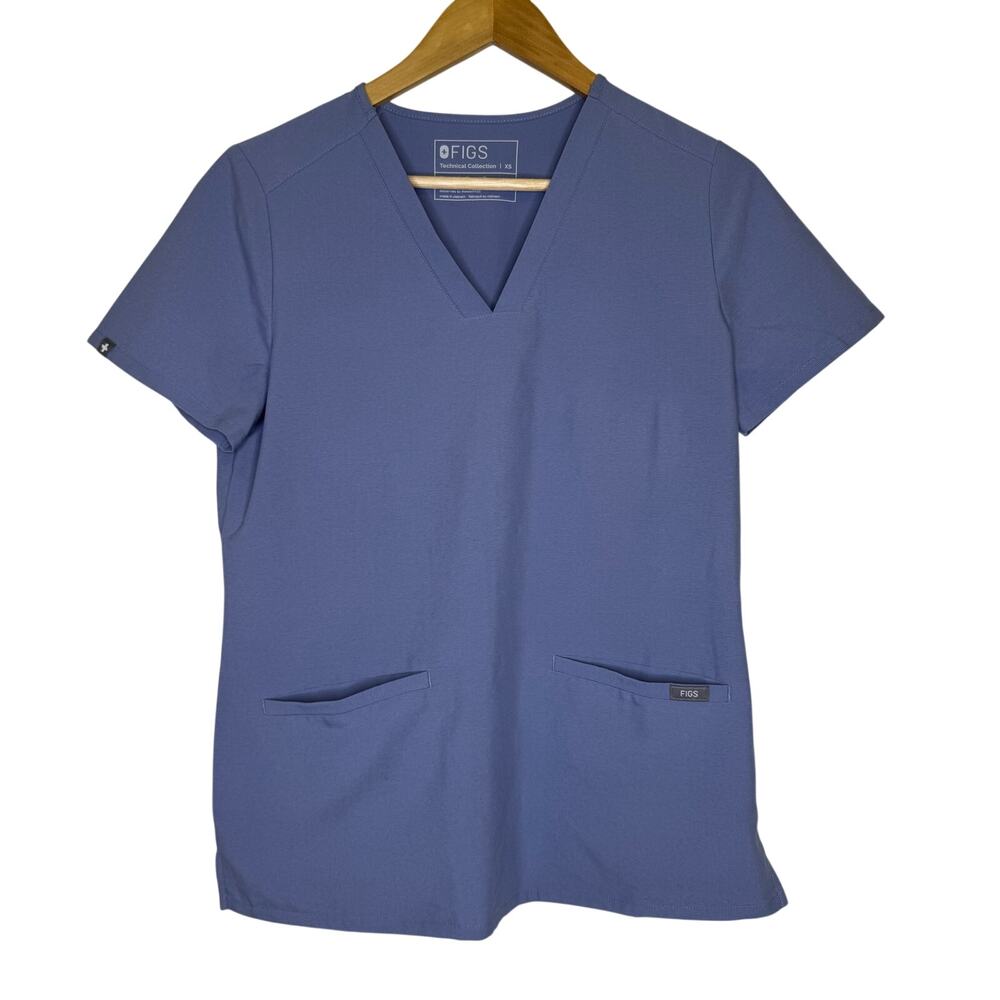 Figs Vapor Blue Catarina Scrub Top RARE Color XS